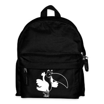 White Toucan Bird - Kids' Backpack - black - Front