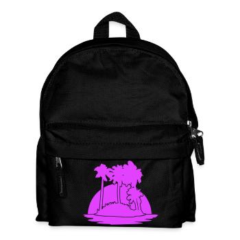 Palm Trees Island Beach Holiday Sun Sea Beautiful Evening - Kids' Backpack - black - Front