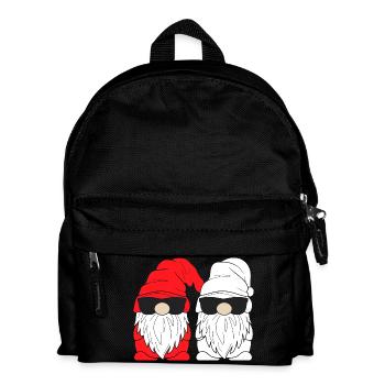 Doppel Santa Gnome Sonnenbrille - Kinder Rucksack - Schwarz - Vorne