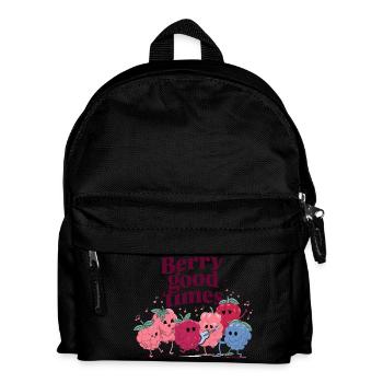 Berry Good Times Beeren Rote Früchte - Kinder Rucksack - Schwarz - Vorne