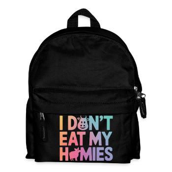 Vegetarian Vegan Veggie Vegetarian - Kids' Backpack - black - Front