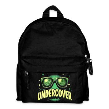 Lustige Sonnenbrille und Undercover Speech Kostüm - Kinder Rucksack - Schwarz - Vorne