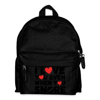 I Love You Even When You Snore - Kids' Backpack - black - Front