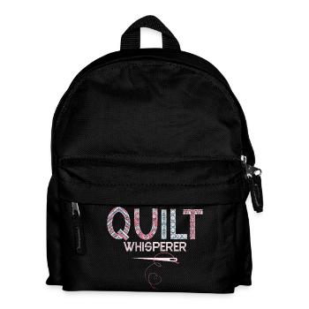 Quilt Whisperer Quilting Quilter - Kinder Rucksack - Schwarz - Vorne