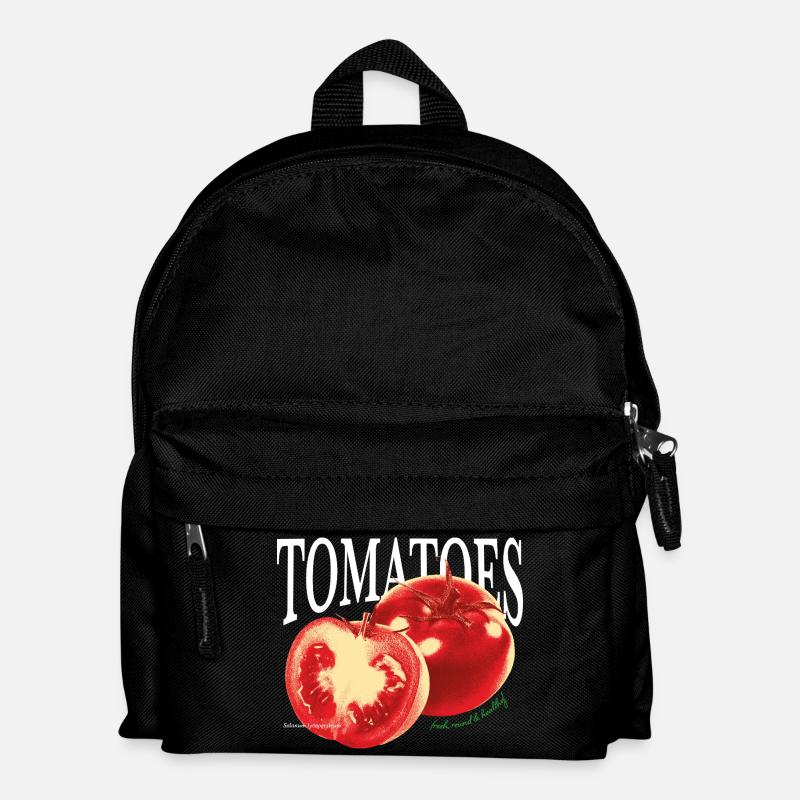 Tomatoes – Frisches Foodie-Statement - Kinder Rucksack - Schwarz