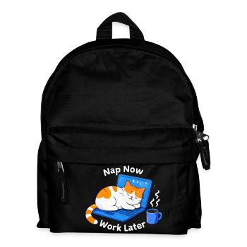 Nap Now Work Later - Kids' Backpack - black - Front