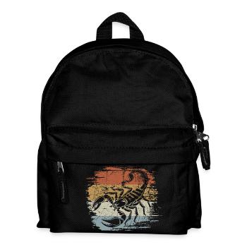Scorpion, Rétro - Vintage - Silhouette - Sac à dos Enfant - noir - Devant