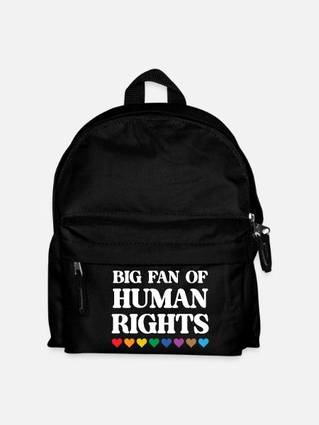 LGBTQ Pride Month - Großer Fan der Menschenrechte - Kinder Rucksack - Schwarz