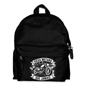 vieux motard que jamais - Sac à dos Enfant - noir - Devant