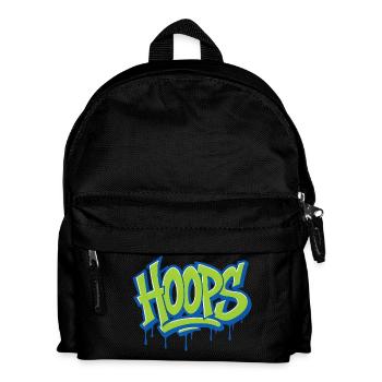 Hoops Basketball Sport Geschenkidee BBall - Kinder Rucksack - Schwarz - Vorne