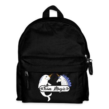 Team Magic Narwhal and Unicorn - Kids' Backpack - black - Front
