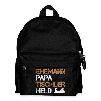 Mari Papa Charpentier Héros Menuisier Artisan - Sac à dos Enfant - noir - Devant