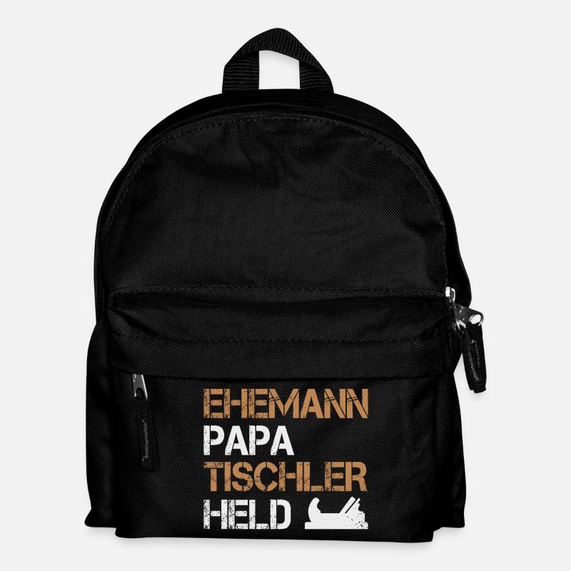 Ehemann Papa Tischler Held Holzarbeiter Handwerker - Kinder Rucksack - Schwarz