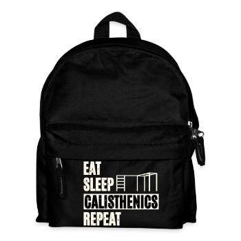 Manger, dormir, callisthénie - Sac à dos Enfant - noir - Devant