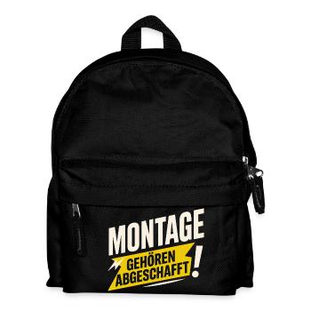 Montage gehören abgeschafft – Lustiger Anti-Montag - Kinder Rucksack - Schwarz - Vorne