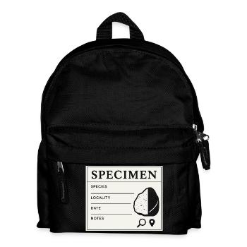 Étiquette de collection d’échantillons géologiques fossiles - Sac à dos Enfant - noir - Devant