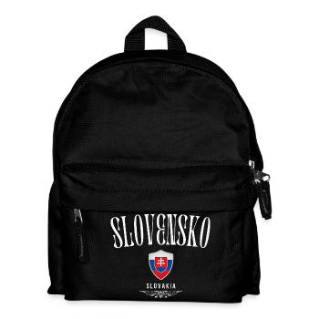 Flagge der Slowakei, slowakischer Patriot - Kinder Rucksack - Schwarz - Vorne