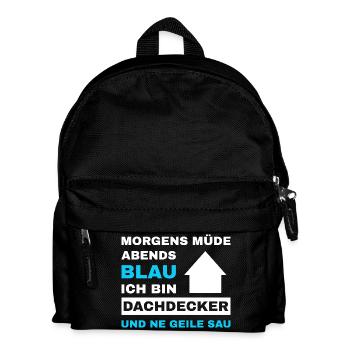 Roofer Roof Roofing Master Roofer - Kids' Backpack - black - Front