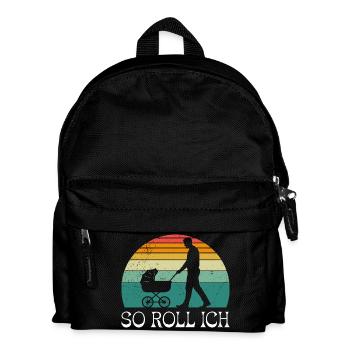 Soon dad SO I ROLL MERRILY - Kids' Backpack - black - Front