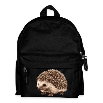 Igel - Kinder Rucksack - Schwarz - Vorne