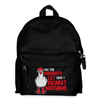 On the naughty list and I regret nothing Böse Möwe - Kids' Backpack - black - Front