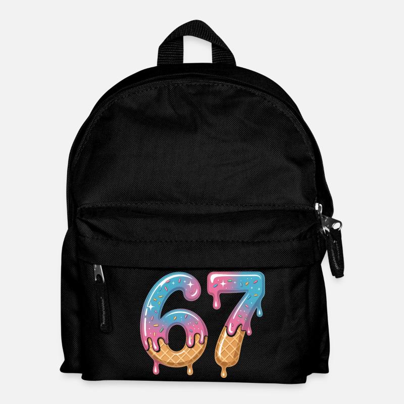 67 Eiscreme Tropfen - Kinder Rucksack - Schwarz