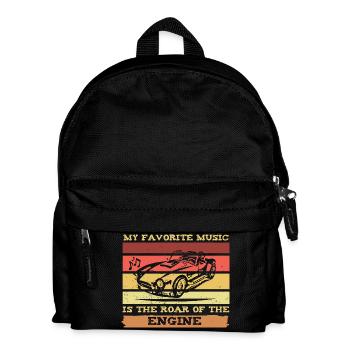 Sonorité et musique du moteur pour les fans de voitures - Sac à dos Enfant - noir - Devant