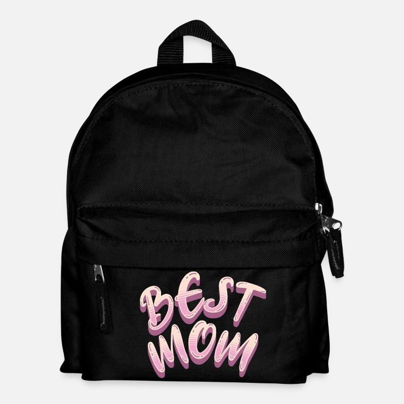 Meilleur lettrage rose de Maman - Sac à dos Enfant - noir
