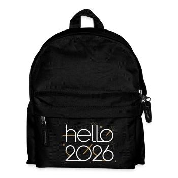 Hello 2026 Neon Outline - Kids' Backpack - black - Front