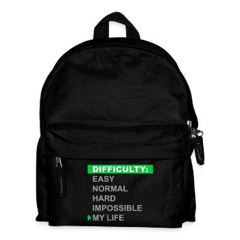 Mode de difficulté – Ma vie - Sac à dos Enfant - noir - Devant