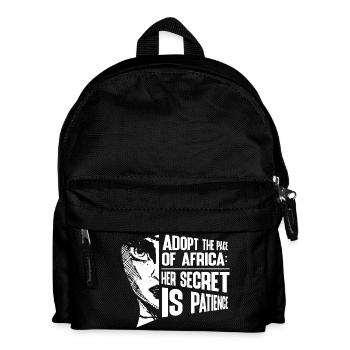 Safari Afrika serengeti wildlife savanne spruch - Kinder Rucksack - Schwarz - Vorne