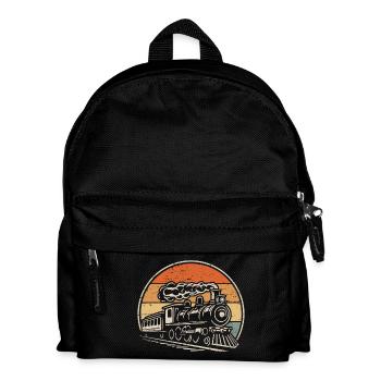 Locomotive, Railway, Steam Locomotive, Model Railway - Kids' Backpack - black - Front