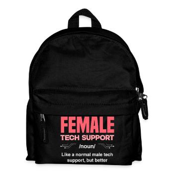 Assistance technique Définition de la femme Administration informatique Ordinateur - Sac à dos Enfant - noir - Devant