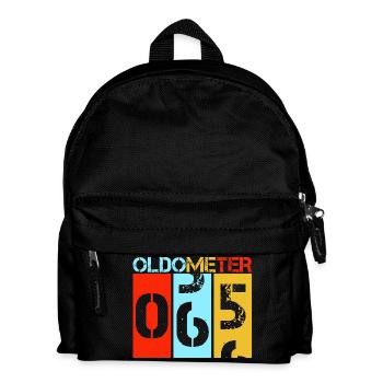 Oldometer 65. Geburtstag Retro Tacho Kunst - Kinder Rucksack - Schwarz - Vorne