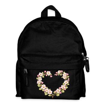 Motif printemps pour cœur en fleurs de pommier - Sac à dos Enfant - noir - Devant