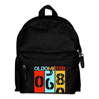 Oldometer 68 Retro 69th Birthday Milestone - Kids' Backpack - black - Front