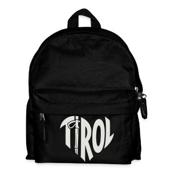 Tirol Herz lettering with hiking stick - Kids' Backpack - black - Front