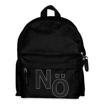 No – Minimal Typografie Statement - Kinder Rucksack - Schwarz - Vorne