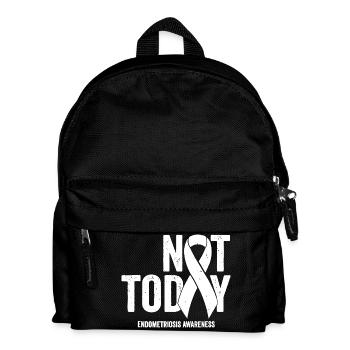 Not Today Endometriosis Ribbon Tee - Kids' Backpack - black - Front