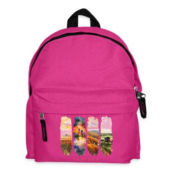 Indiana Urlaub Travel – Heartland & Natur Motiv - Kinder Rucksack - Fuchsia - Vorne