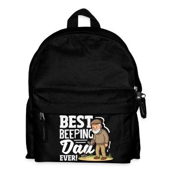 Best Beeping Dad Detectorist Saying - Kids' Backpack - black - Front