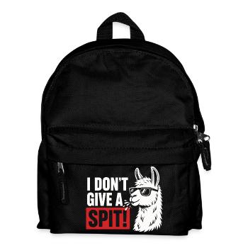 I Don't Give A Spit Lama Saying Shirt - Kids' Backpack - black - Front