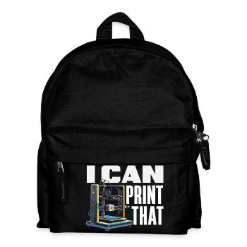 Ich Kann Das Drucken 3D Drucker Maker Lustig - Kinder Rucksack - Schwarz - Vorne
