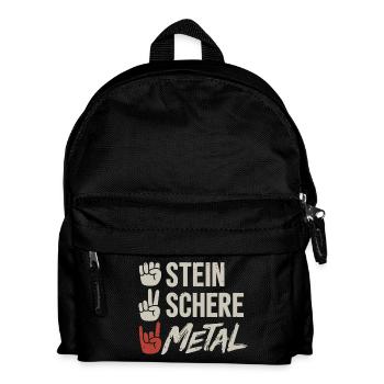 Stein Schere Metal Band Heavy Metal Musik - Kinder Rucksack - Schwarz - Vorne