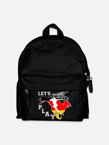North America Flag Soccer – Let's Play - Kids' Backpack - black