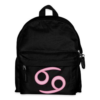 Signe du signe du Cancer Symbole du Signe Zodiacal Rose Pastel - Sac à dos Enfant - noir - Devant