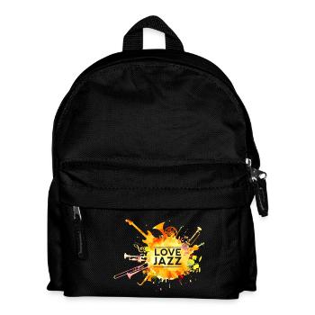 love jazz music concert wind band wind band - Kids' Backpack - black - Front