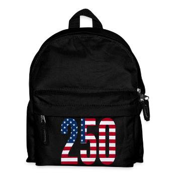 250 American Flag 4th Of July Happy Birthday - Kinder Rucksack - Schwarz - Vorne