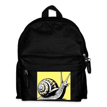 Schnecke - Kinder Rucksack - Schwarz - Vorne