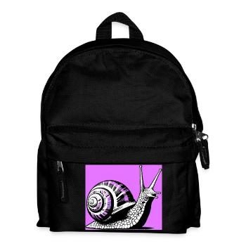 Schnecke - Kinder Rucksack - Schwarz - Vorne